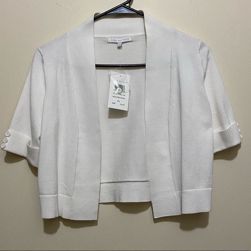 *NWT* Linda Matthews 1/2 sleeve cardigan
